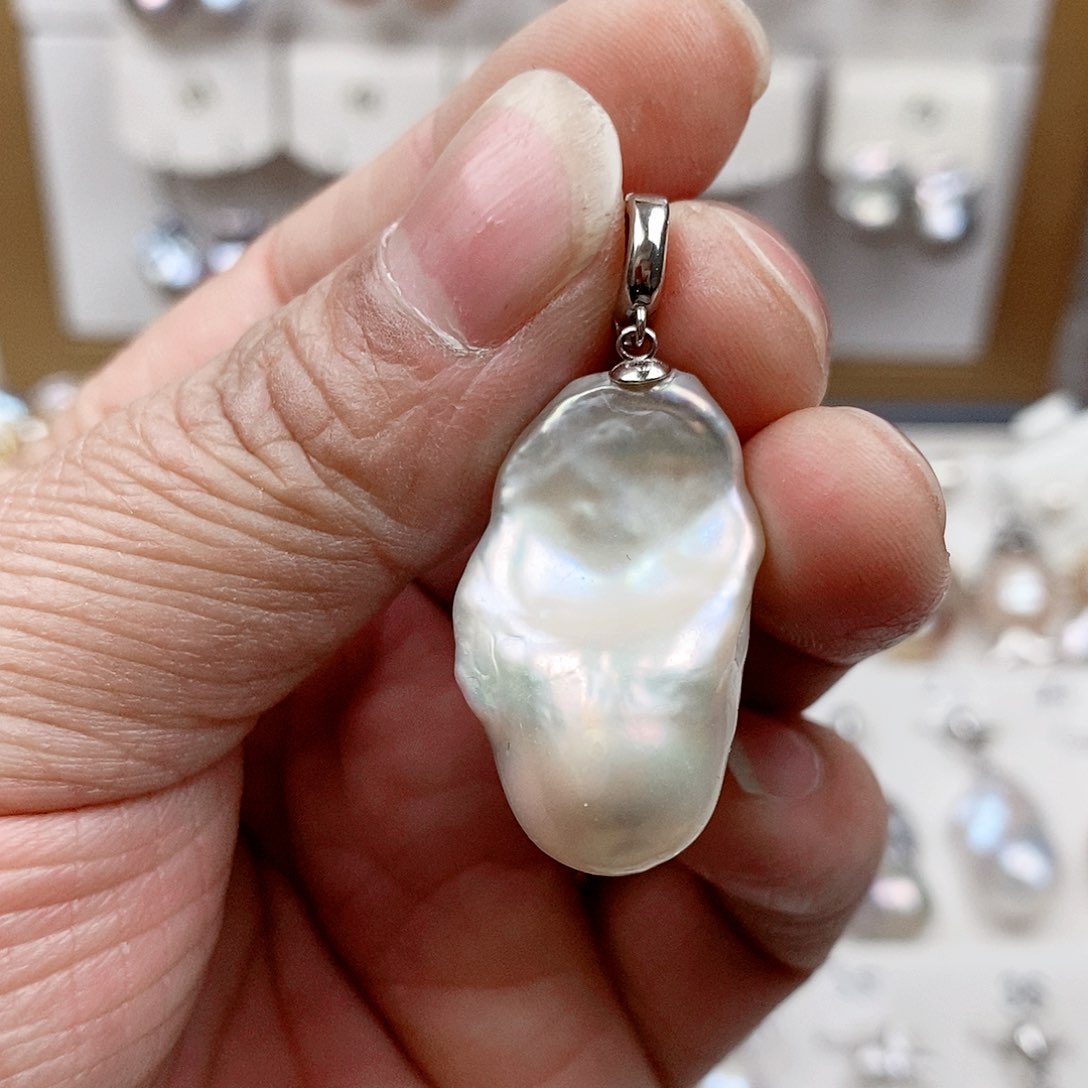 淡水珍珠颈饰银S925镶嵌