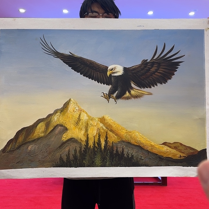 国画油画二郎老师精品原作