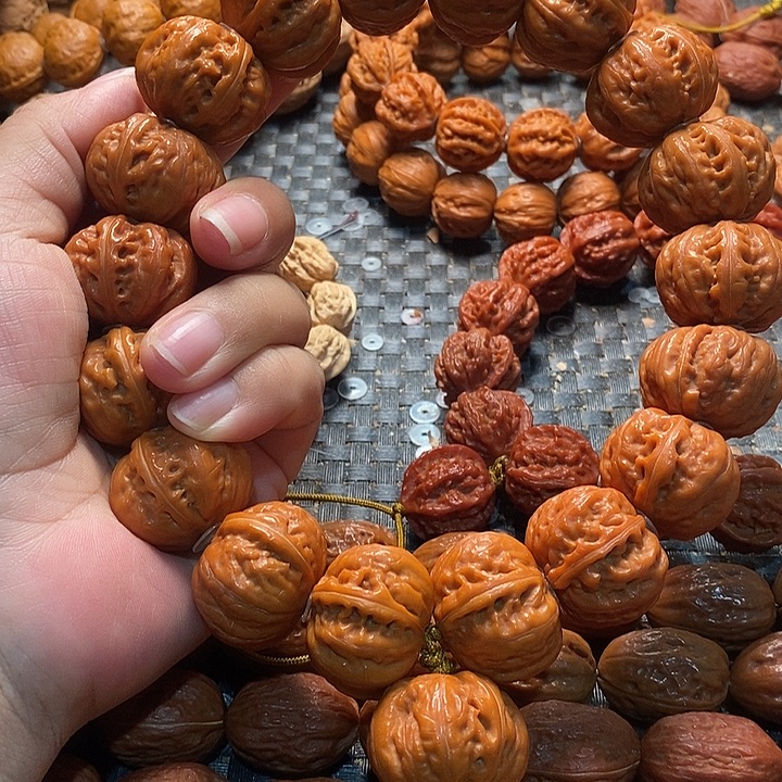 不***密手串文玩核桃粗筋磨盘