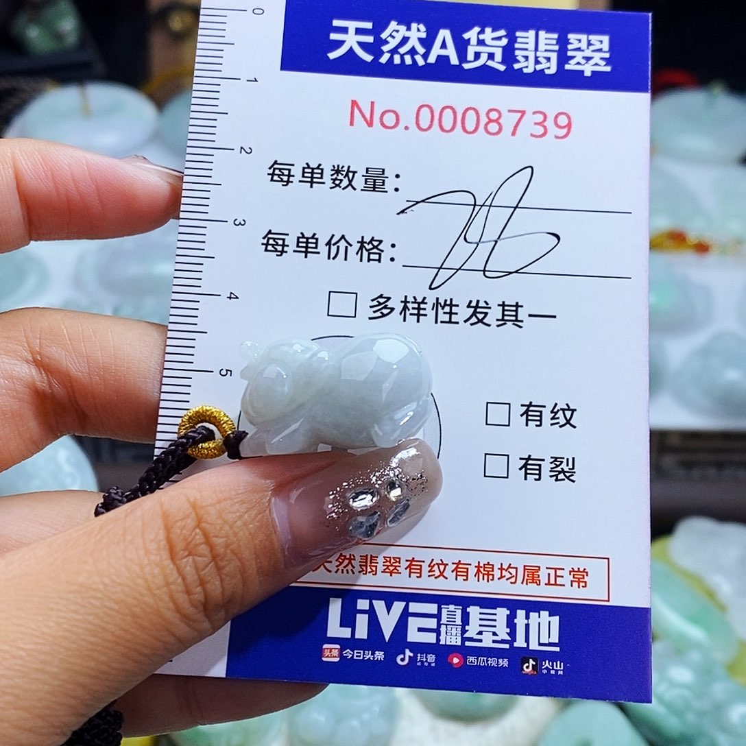 翡翠未镶嵌毛衣链8739