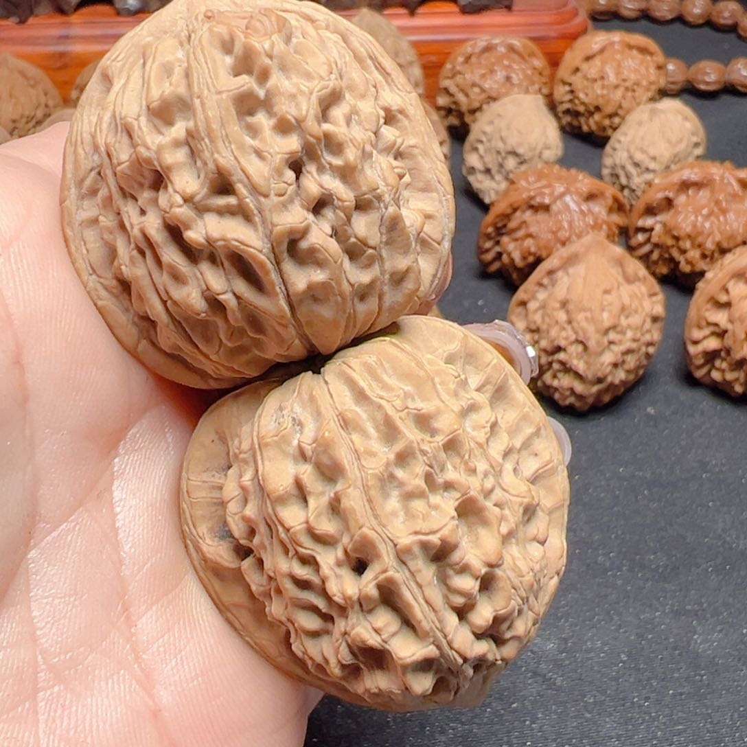 文玩核桃把件野麻手把件37