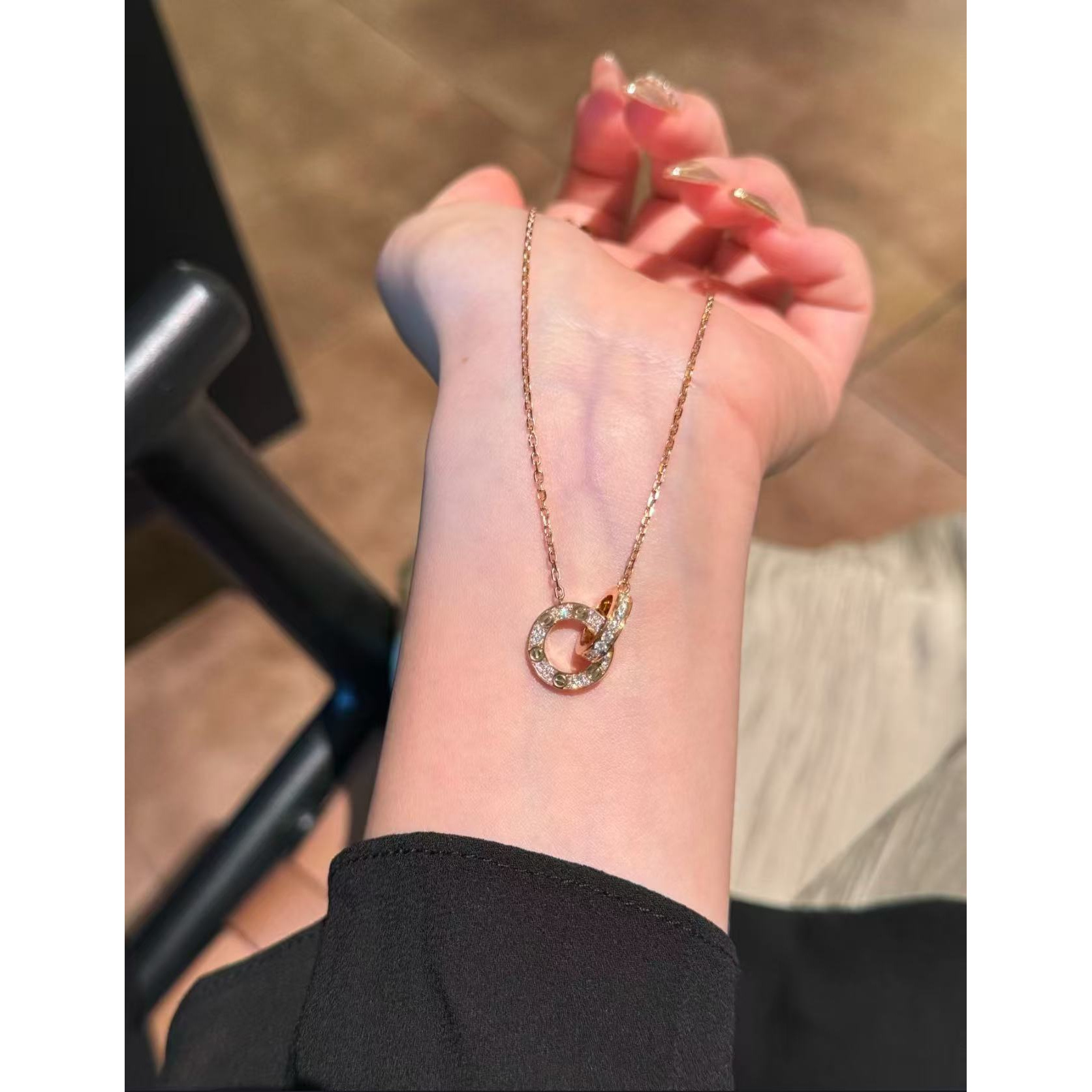 经典小圆饼双环围巾