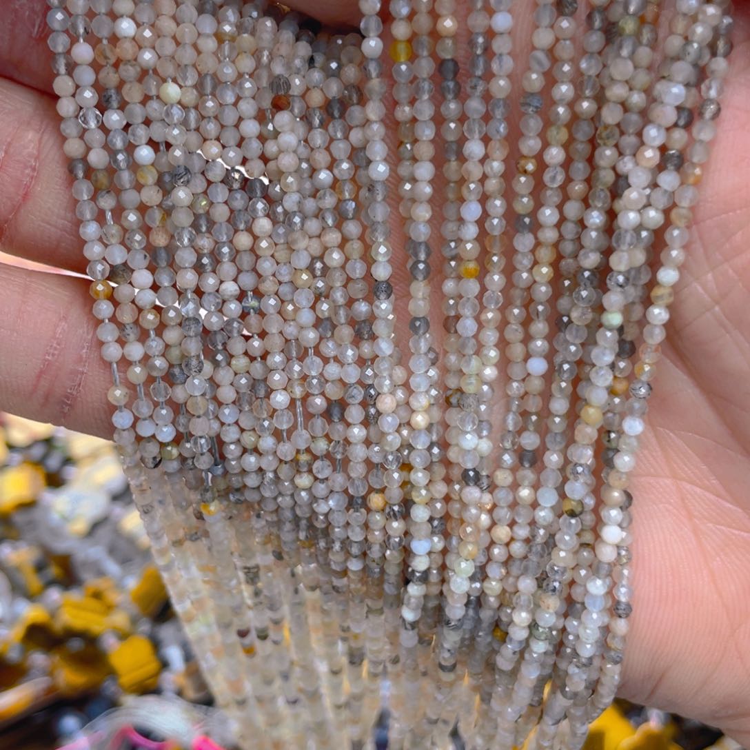 玛瑙/玉髓珠宝半成品未镶嵌黑骨干2条卡2.2