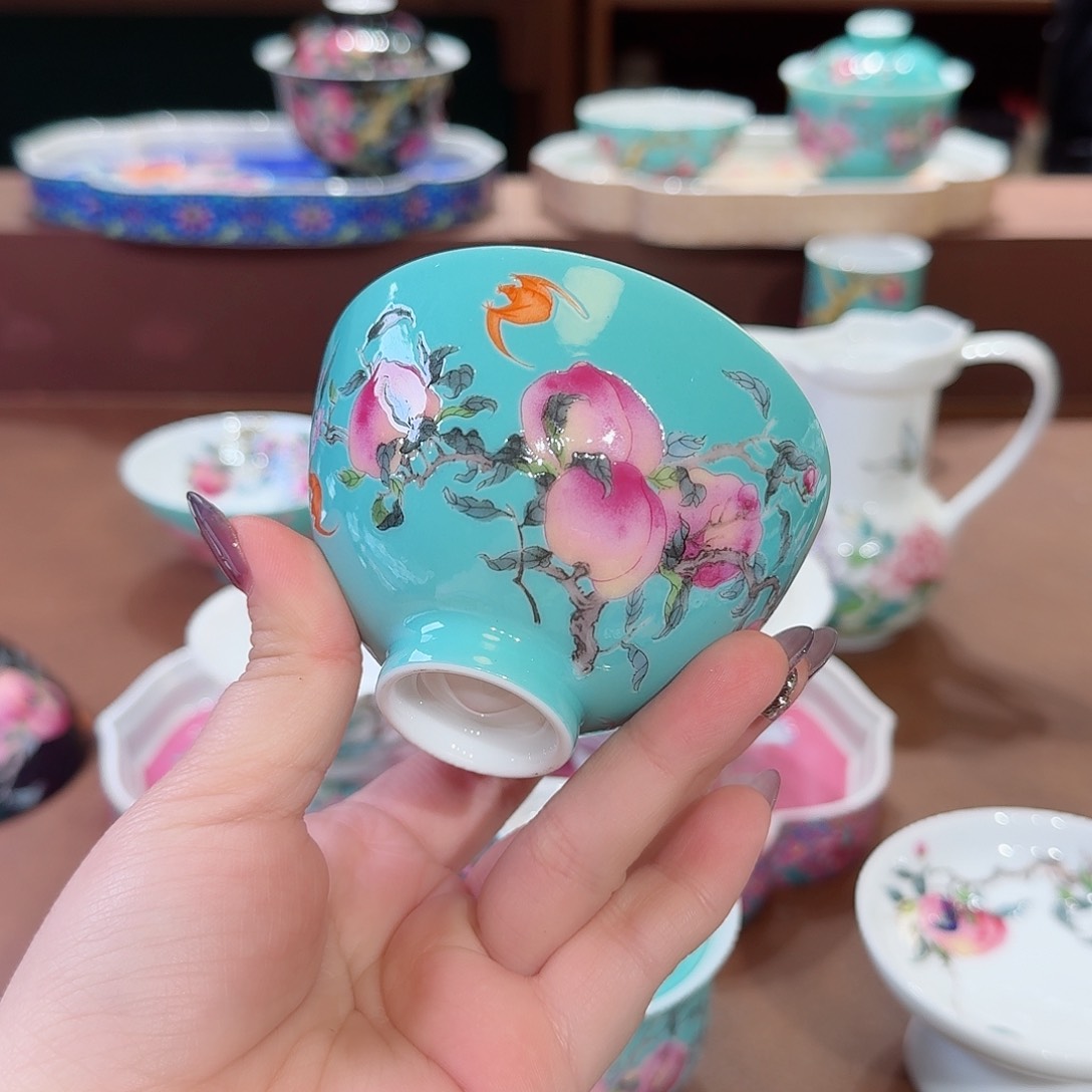 珐琅彩主人杯茶具套装