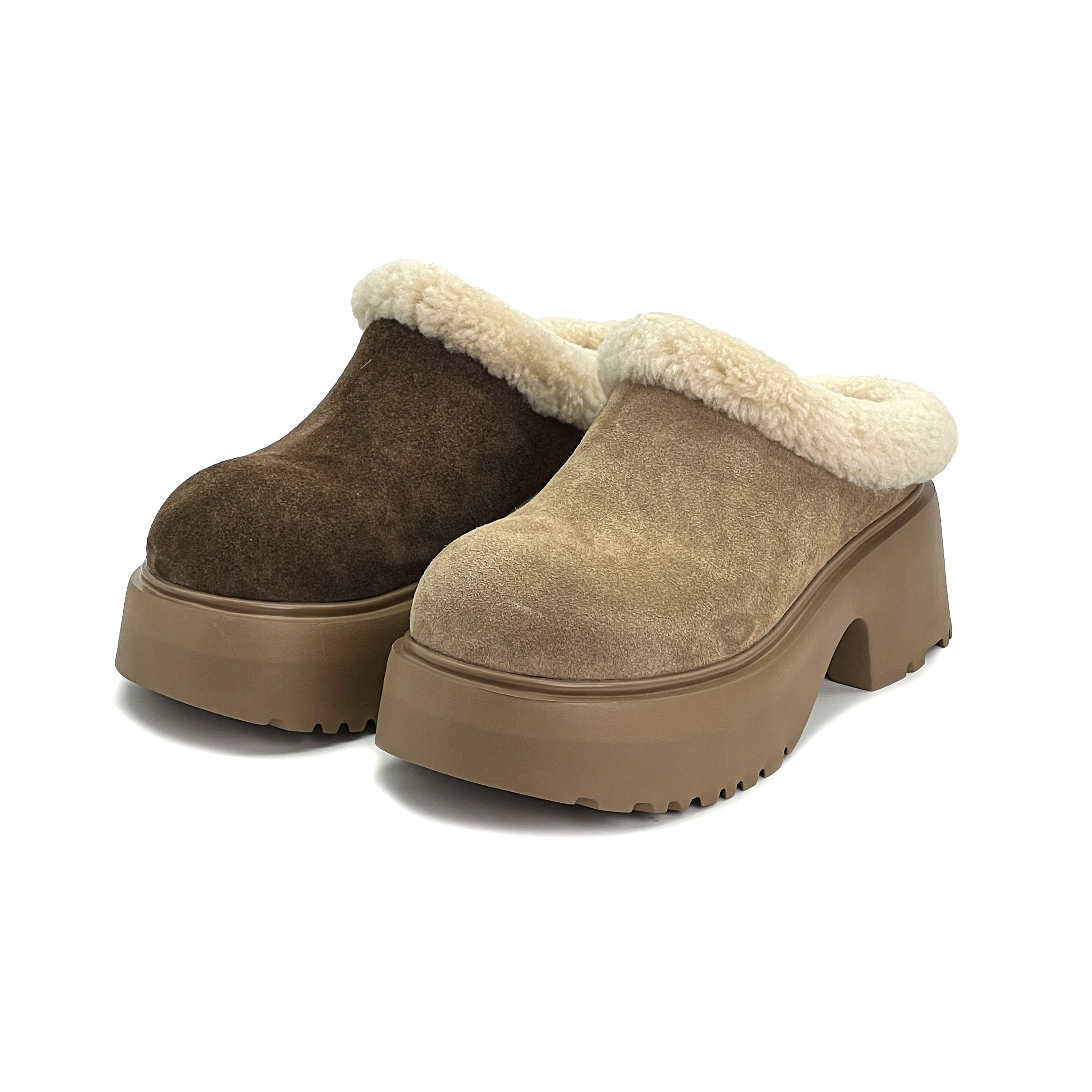 【GS】真羊毛面厚底增高防滑保暖靴54299