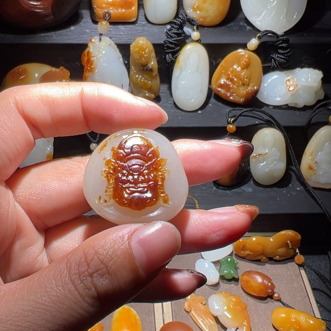 和田玉玉牌未镶嵌哆*.