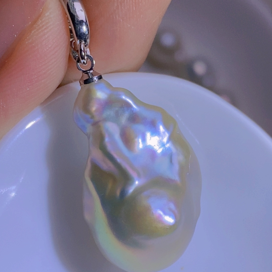 银S925镶嵌淡水珍珠淡水珍珠