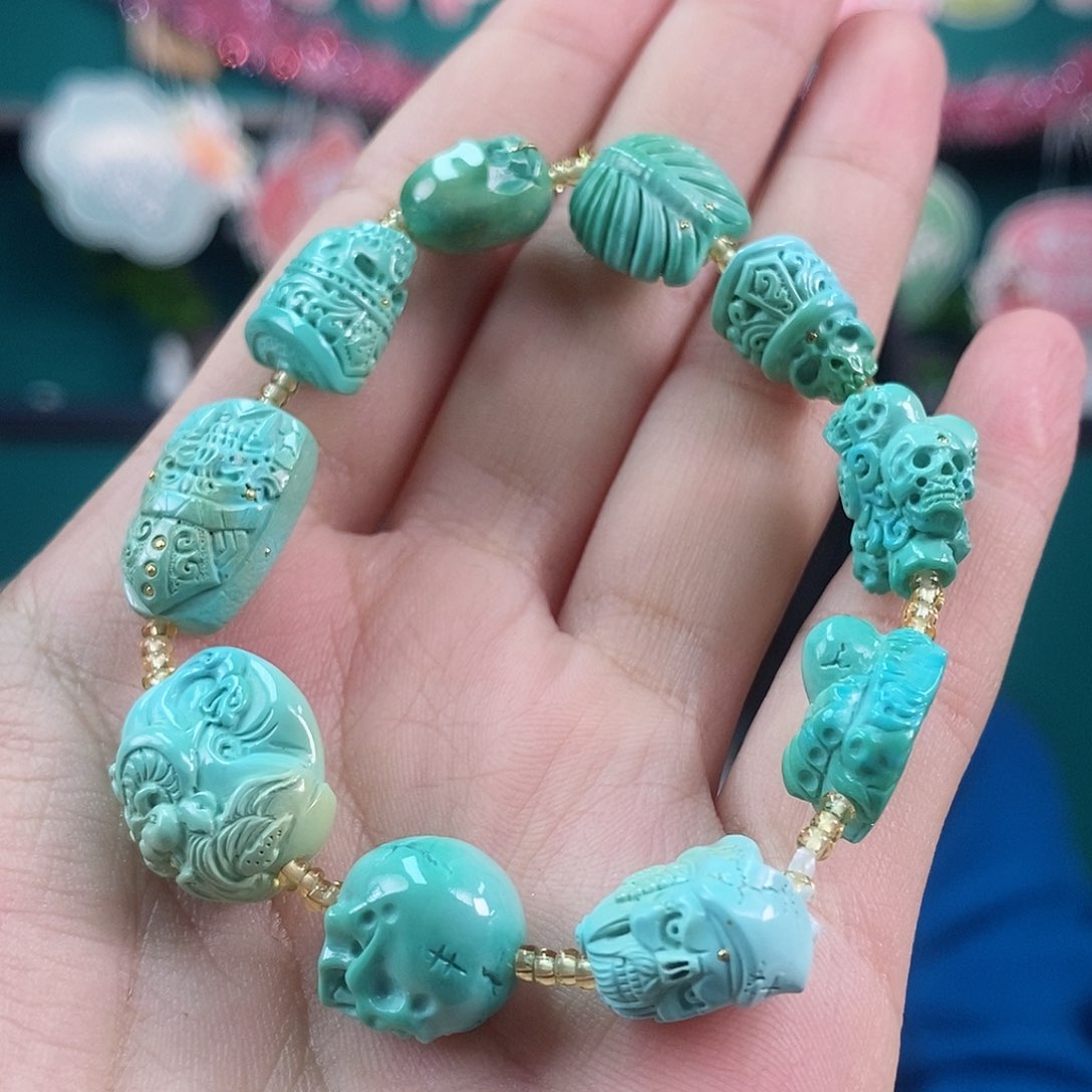 绿松石珠宝奇石未镶嵌