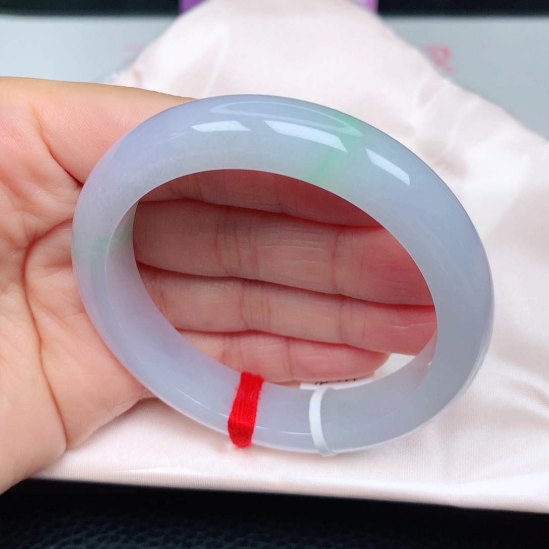 未镶嵌手镯翡翠冰紫春彩新品7