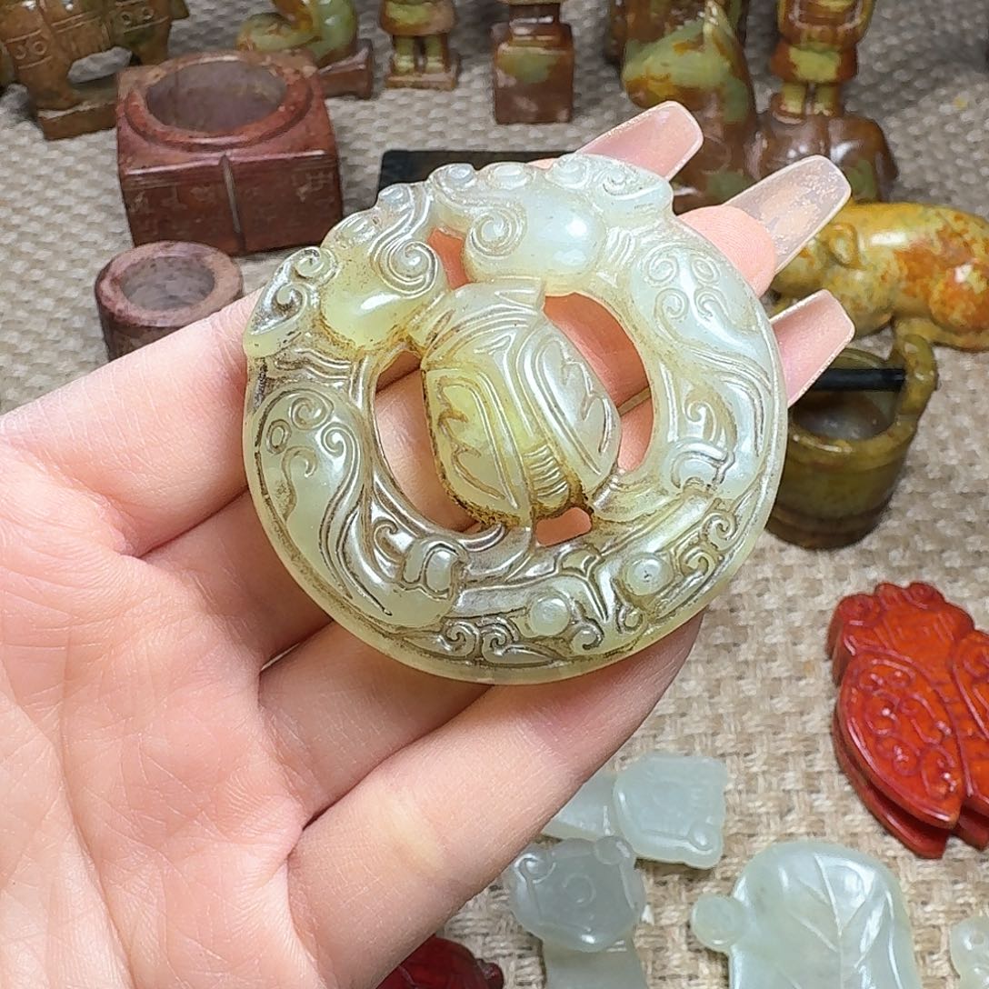 白玉菩提吊坠挂件