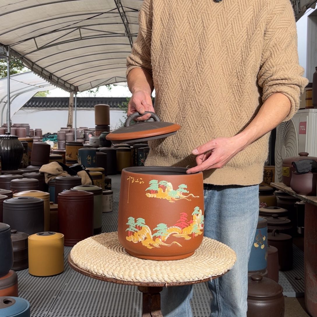 紫砂茶叶罐8 饼茶叶罐