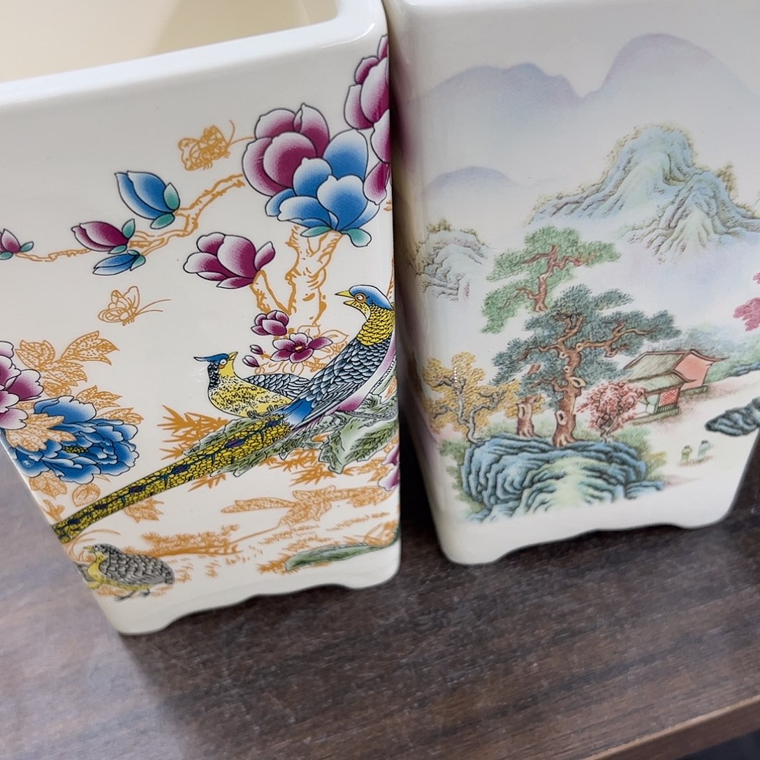 紫砂花盆老*292号瑕疵2个10/19cm