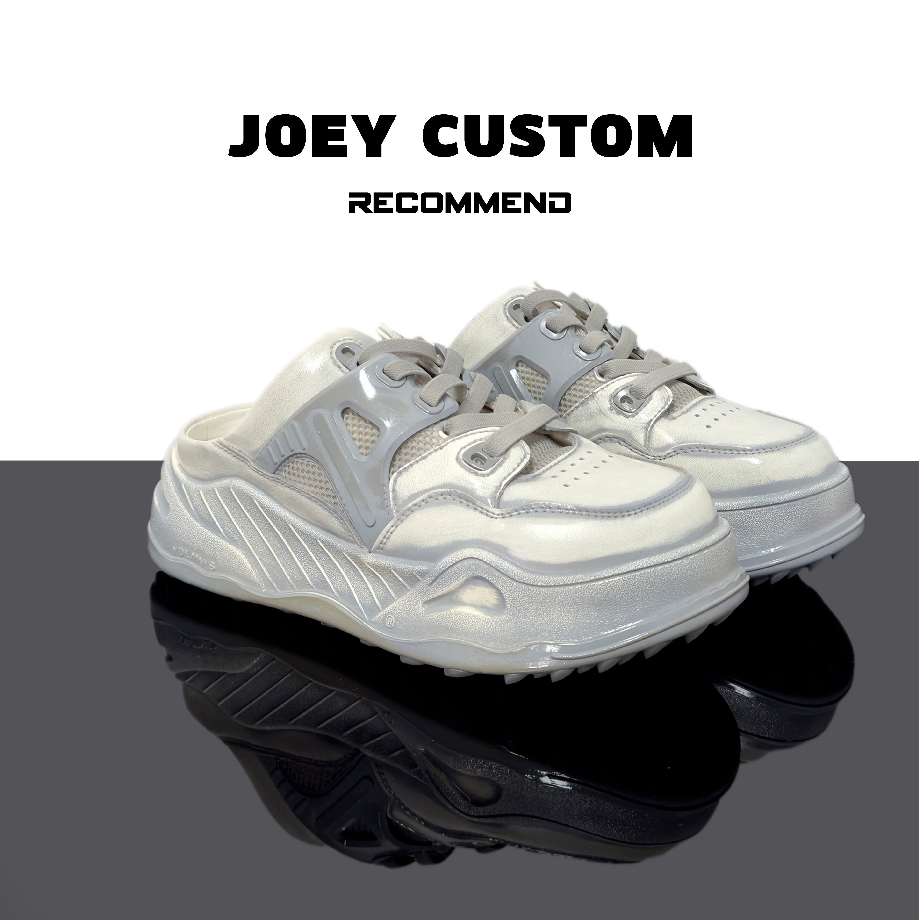 JOEY|【热气球】欧若风防滑小众款包头半鞋拖时尚感潮鞋 356-12