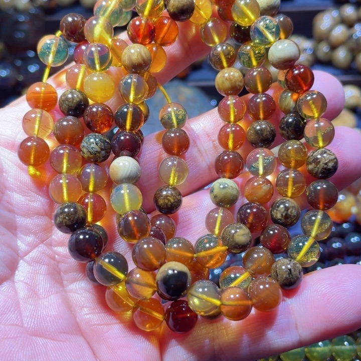 琥珀手链未镶嵌天然