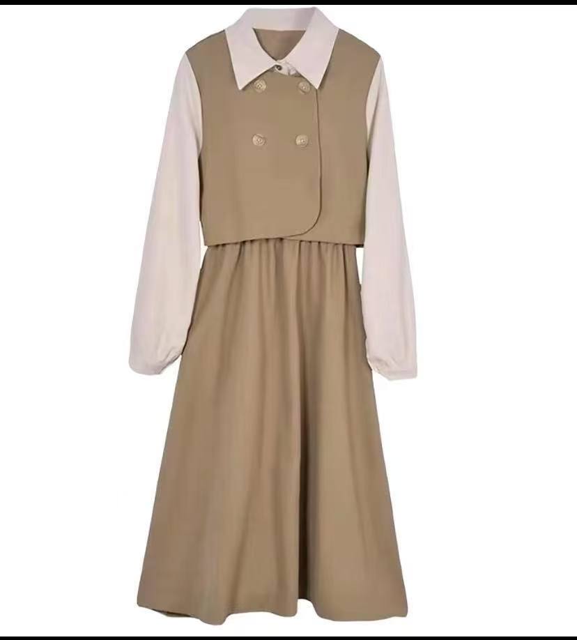 新款独特别致高级感法式连衣裙【直播链接没有实物‘不要看图下单】