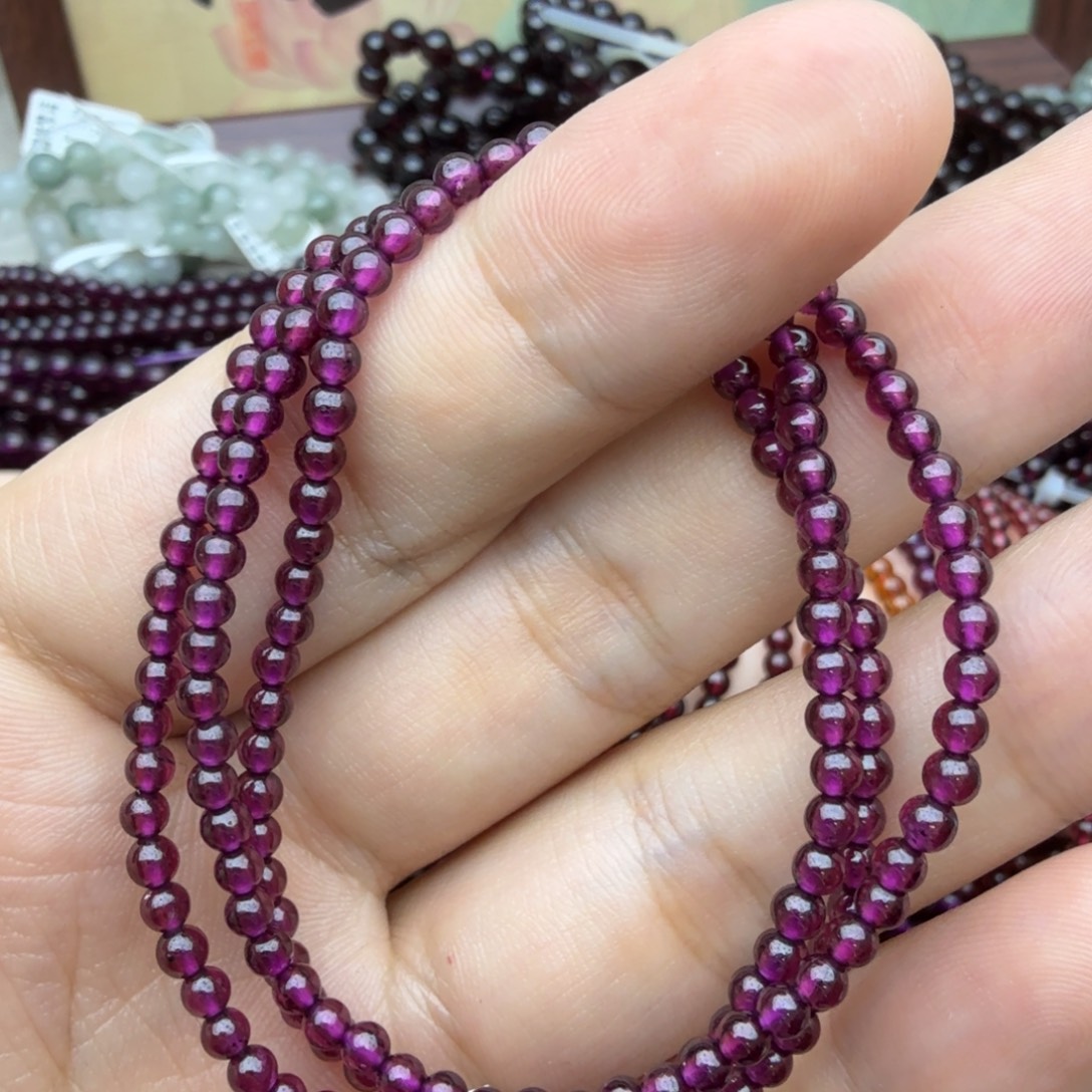 石榴石（紫牙乌）未镶嵌手链