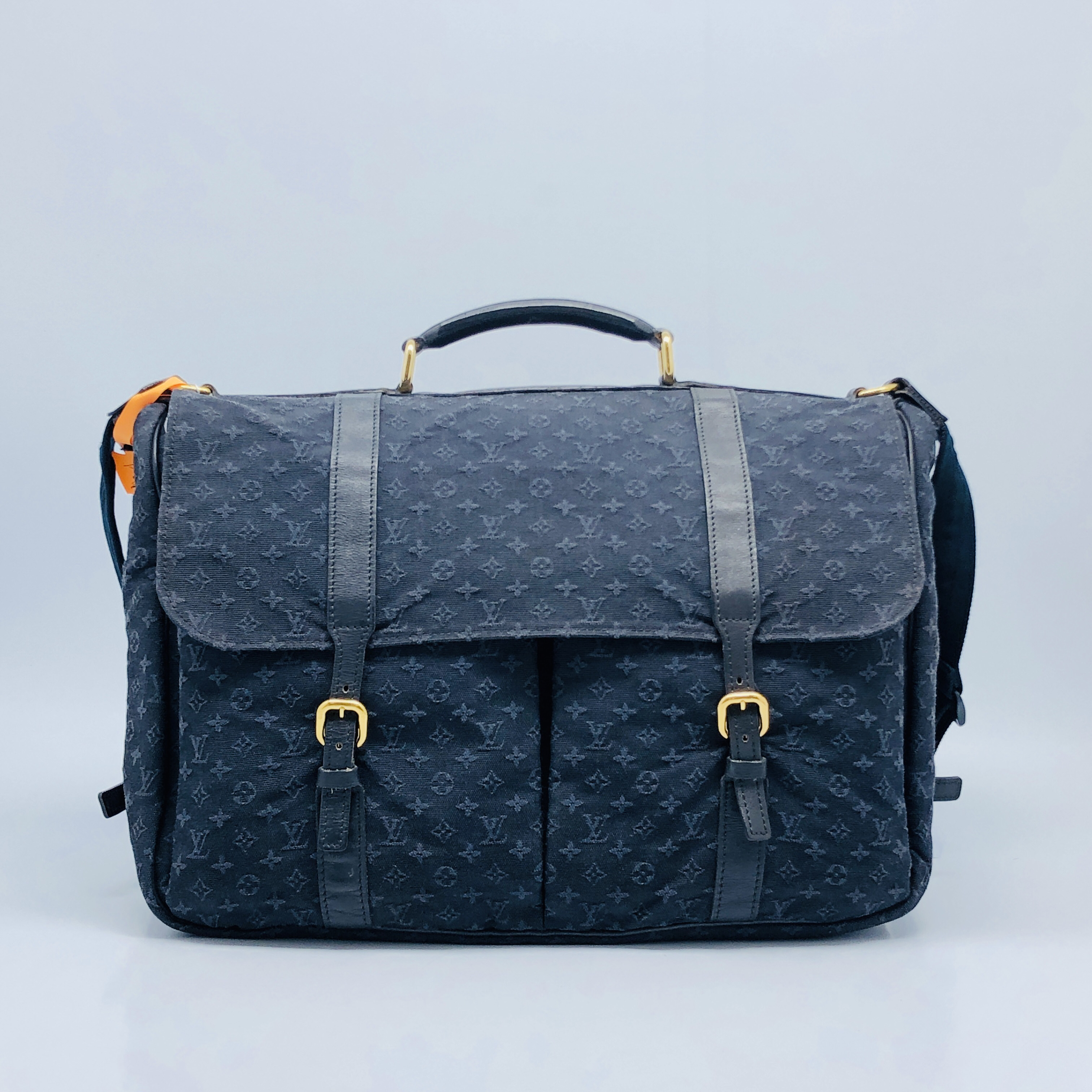 99新 LouisVuitton/路易威登 98新 牛仔丹宁狩猎手提单肩包/4639