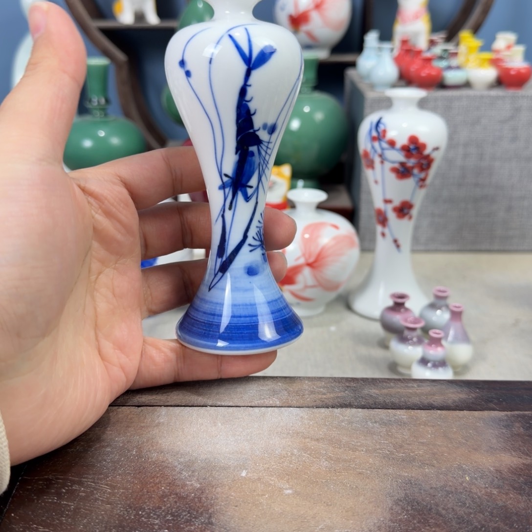 陶瓷手工小花器摆件