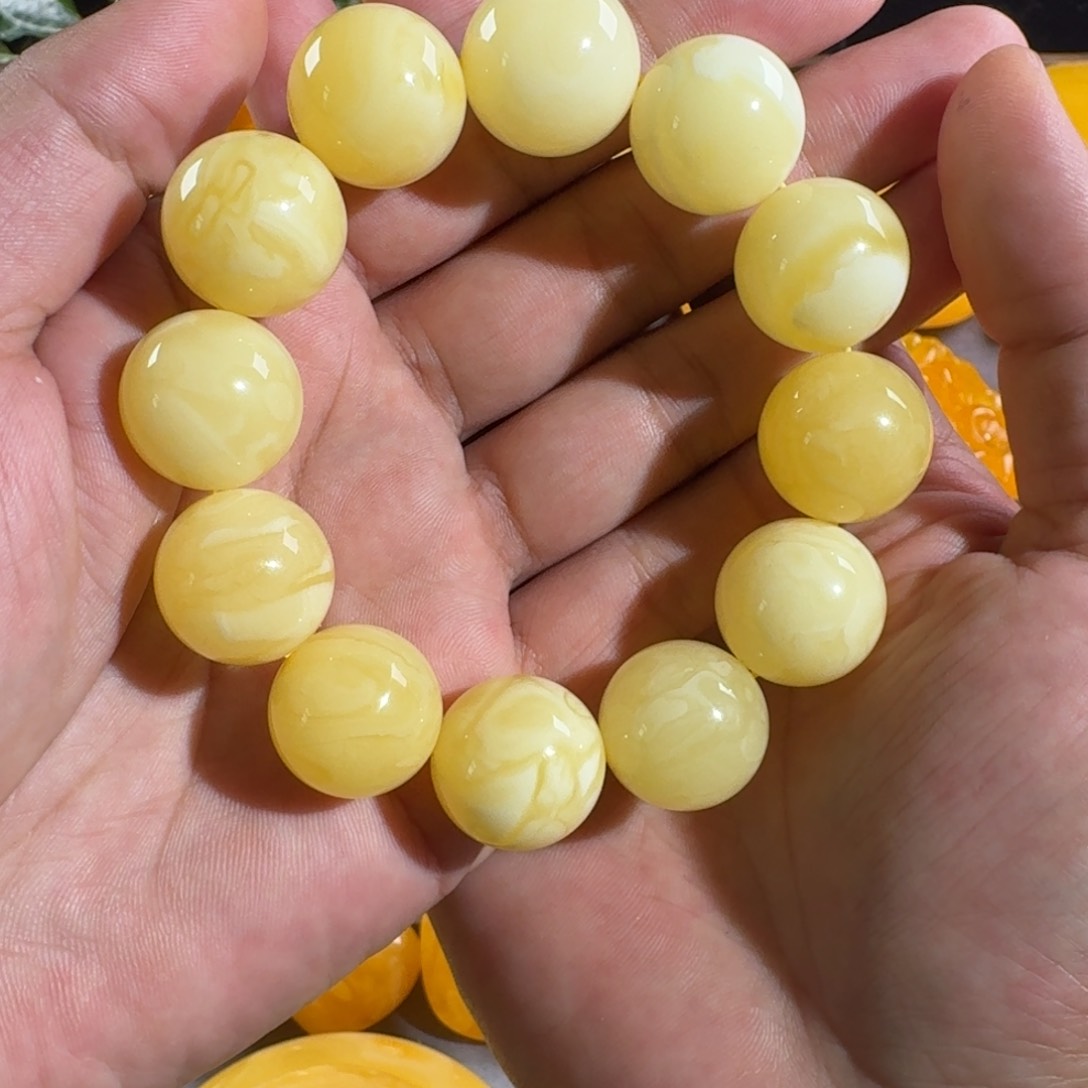 蜜蜡毛衣链未镶嵌