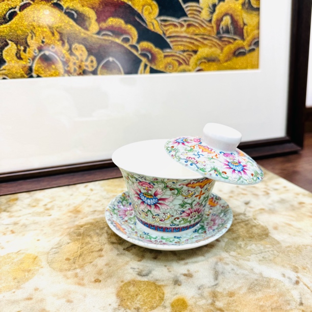 102-珐琅青悬停盖碗 （63）