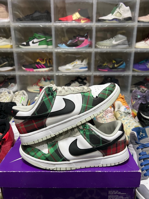 42码/dunk low白绿红休闲鞋/二手正品9新/鞋帮磨损