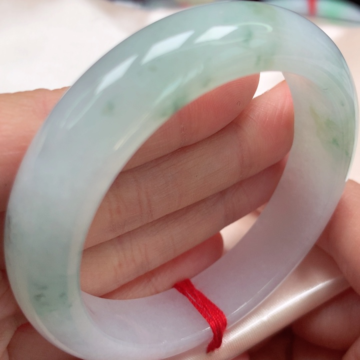 翡翠手镯未镶嵌冰胶小碎花9