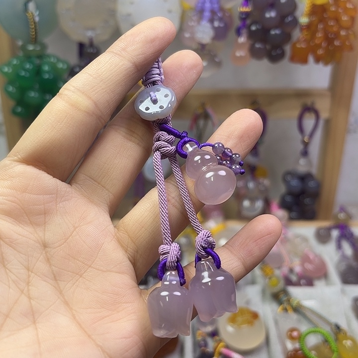 兰*汽车钥匙挂件福利款，紫色葫芦