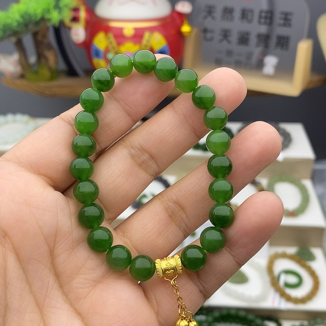 和田玉（碧玉）手链未镶嵌