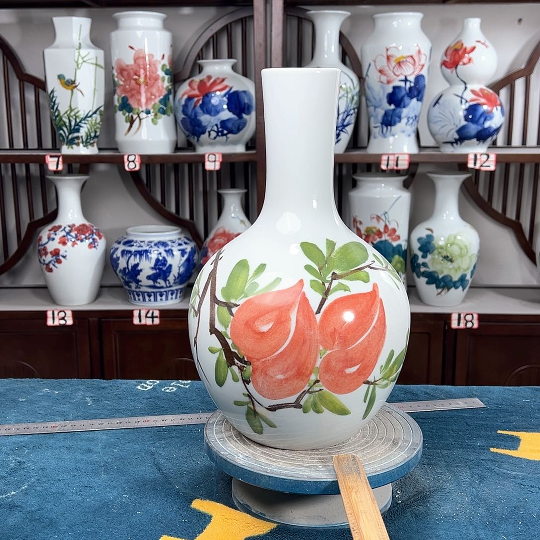 摆件景德镇陶瓷天桃