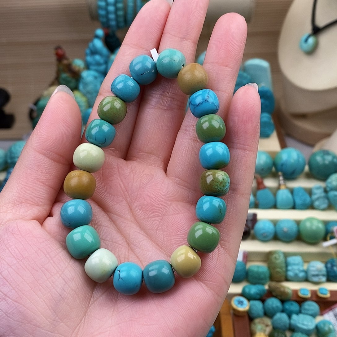 绿松石珠宝奇石未镶嵌本***爱