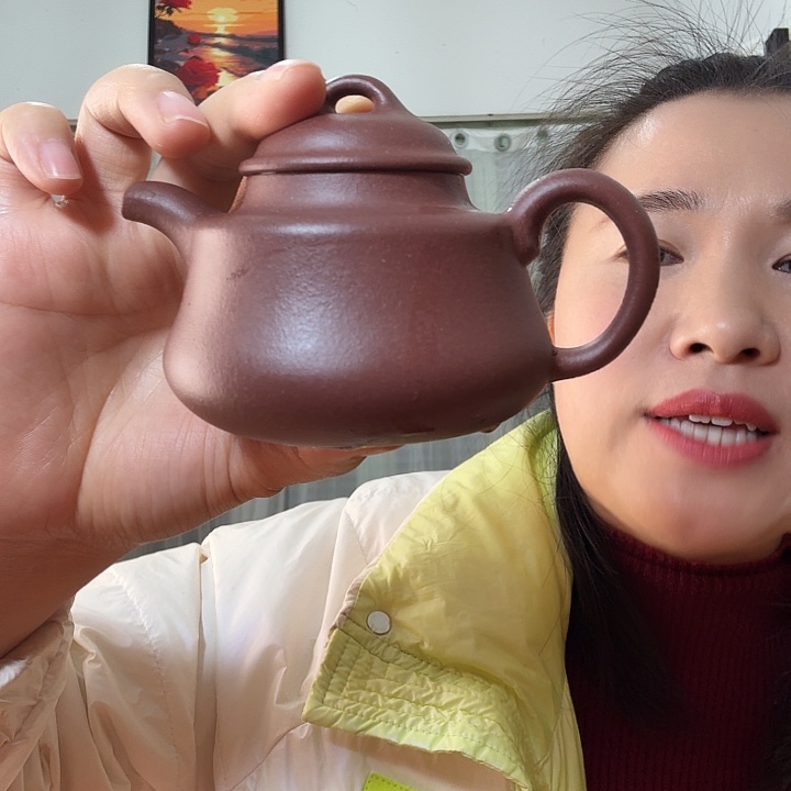 紫泥底槽青竹顶壶150cc