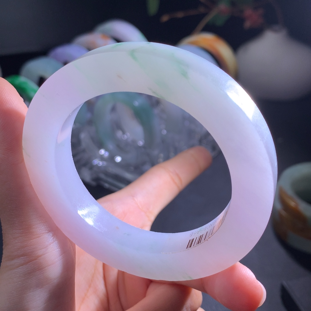 未镶嵌冰紫翡翠手镯定制翡翠