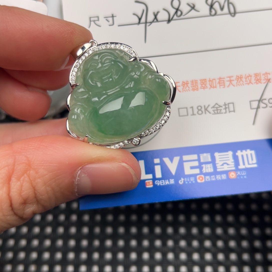 翡翠银S925镶嵌颈饰