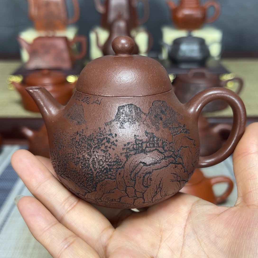 茶壶紫砂高梨半手工制作