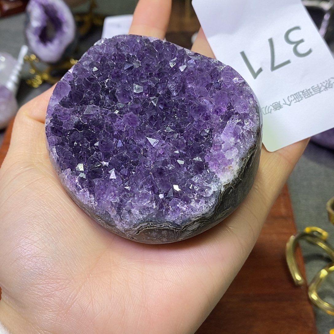 未镶嵌紫晶珠宝半成品