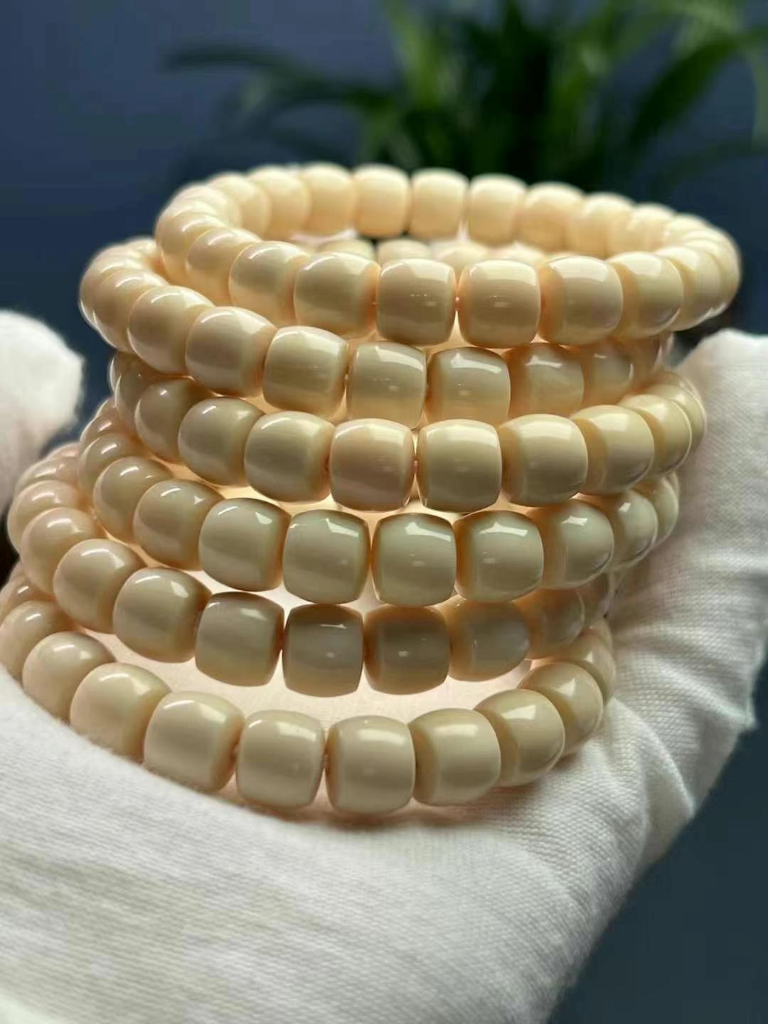 天然猛犸牙直切卡8*7手串 支持鉴定 假一罚四S0068