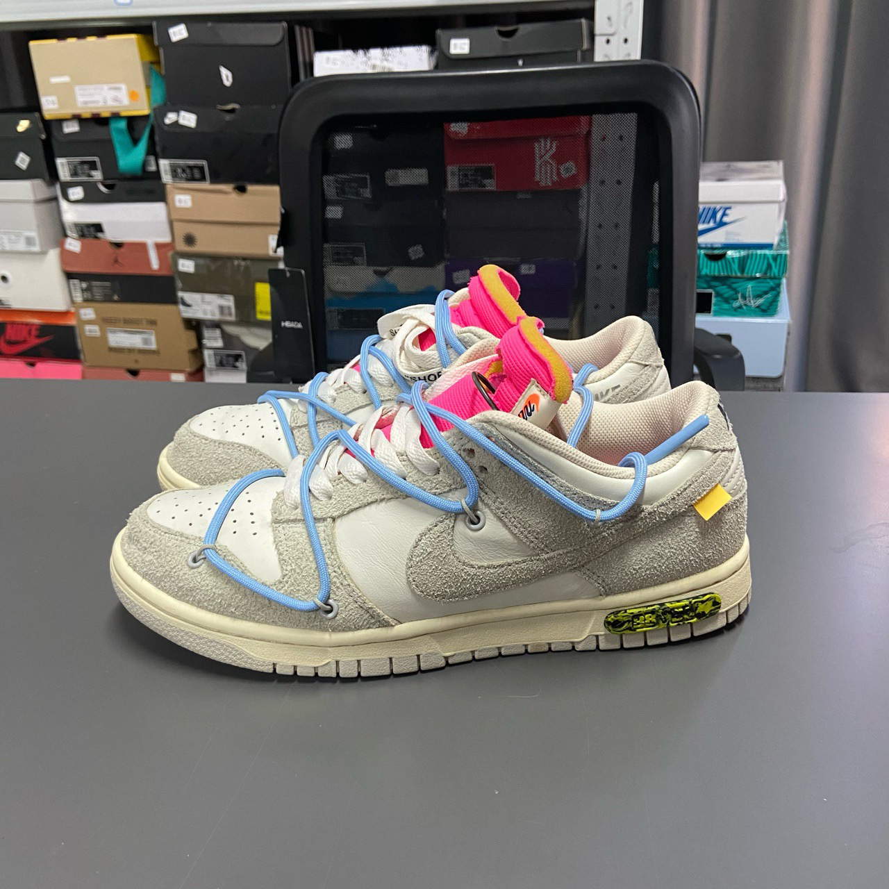 95新 NIKE/耐克 41码 dunk ow no.38 灰白 红扣 11829622