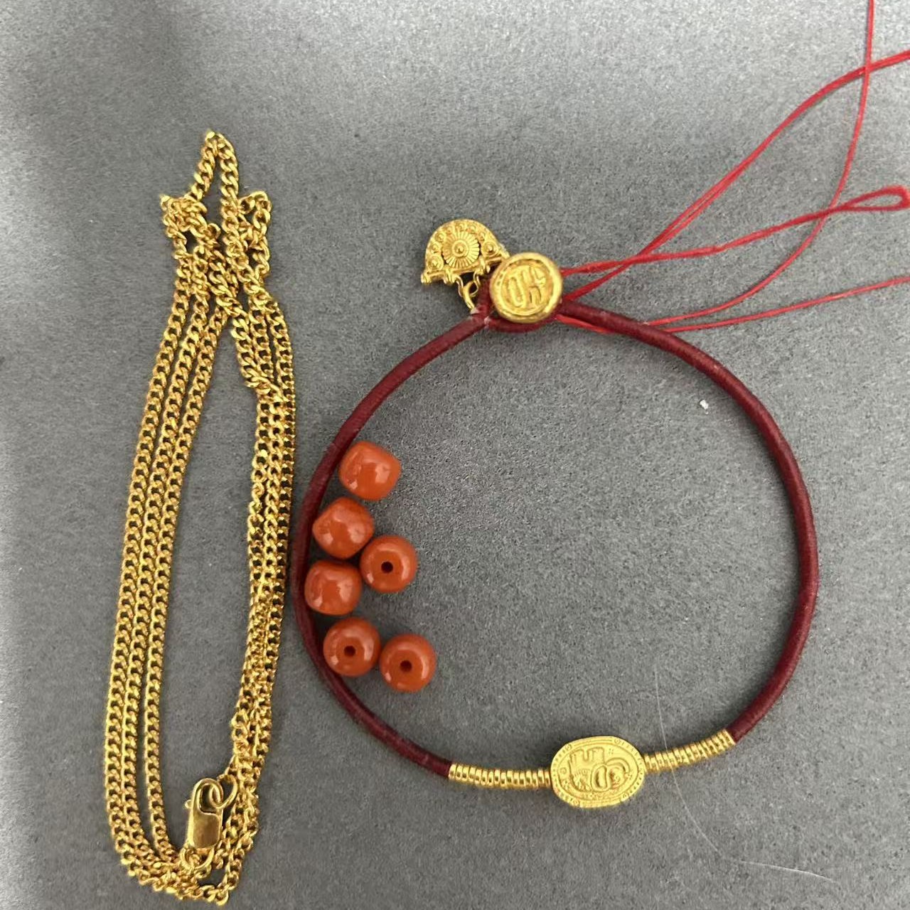 足金饰品编绳手串12.84g