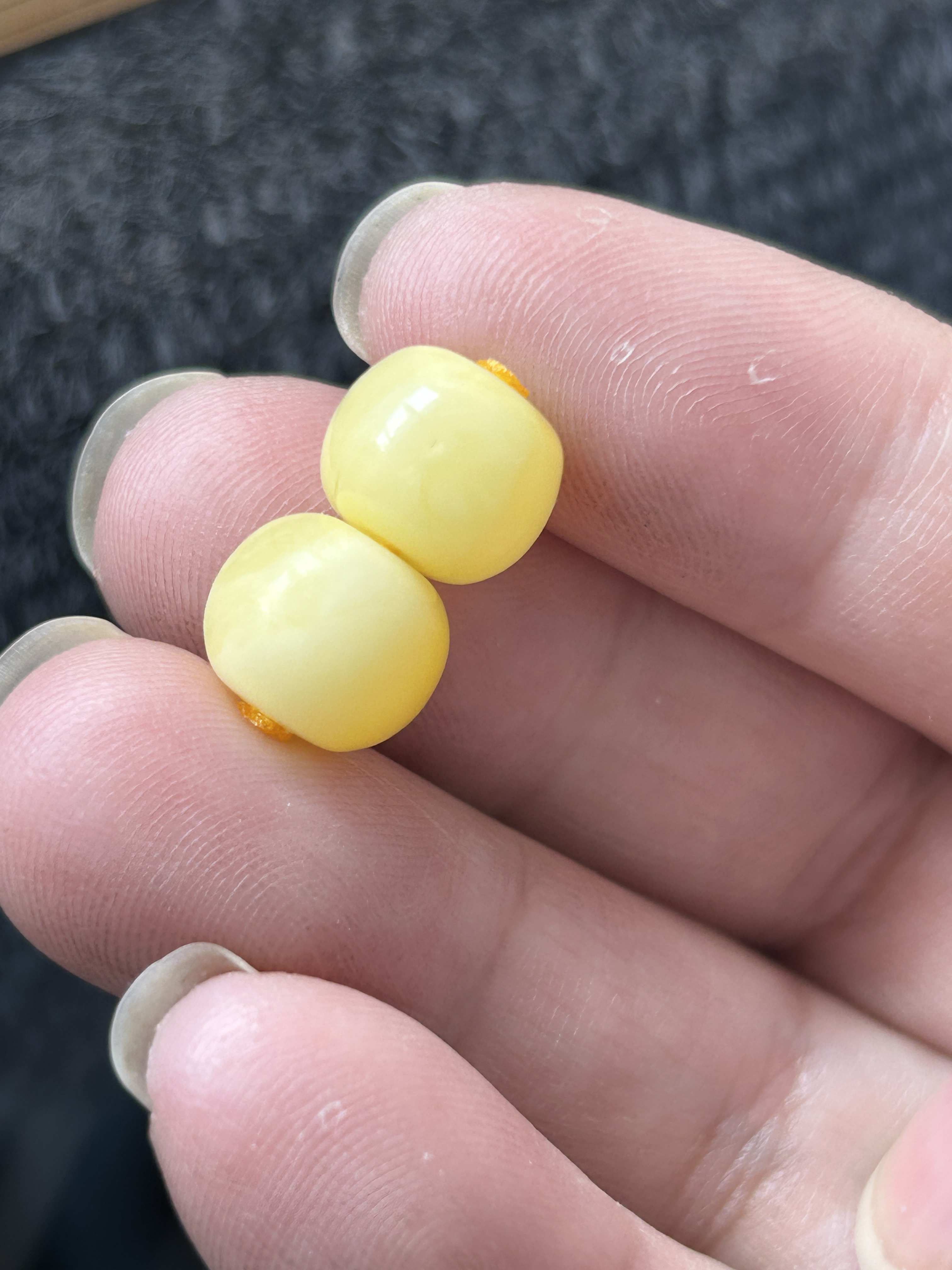 精品纯天然琥珀蜜蜡 珠珠 对珠 蜜蜡满蜡 尺寸10.3 mm