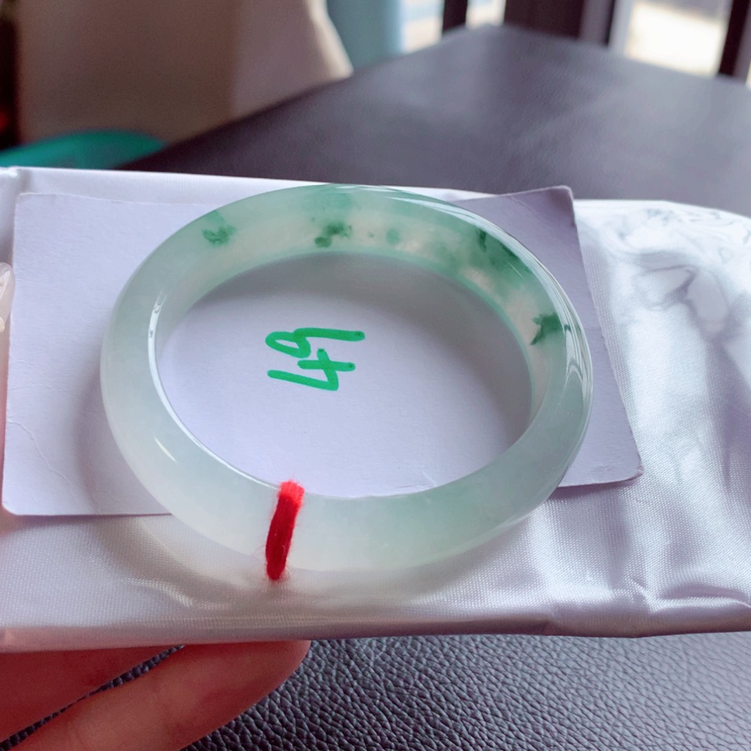 未镶嵌手镯翡翠天然缅甸翡翠A货手镯 贵妃49号
