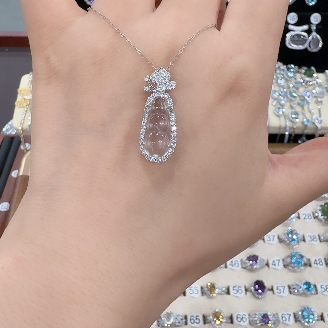 x***T蛇纹石玉银S925镶嵌吊坠(赠链)