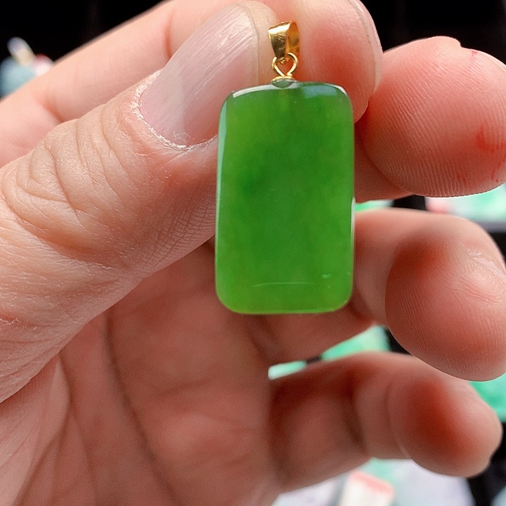 颈饰银S925镀金镶嵌和田玉