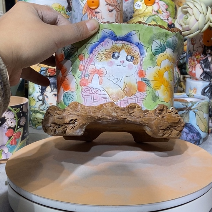 红陶景德镇艺术手绘作品