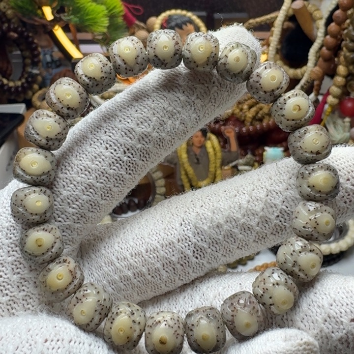 手串星月菩提5号车尺寸10.9石玉凤眼单圈