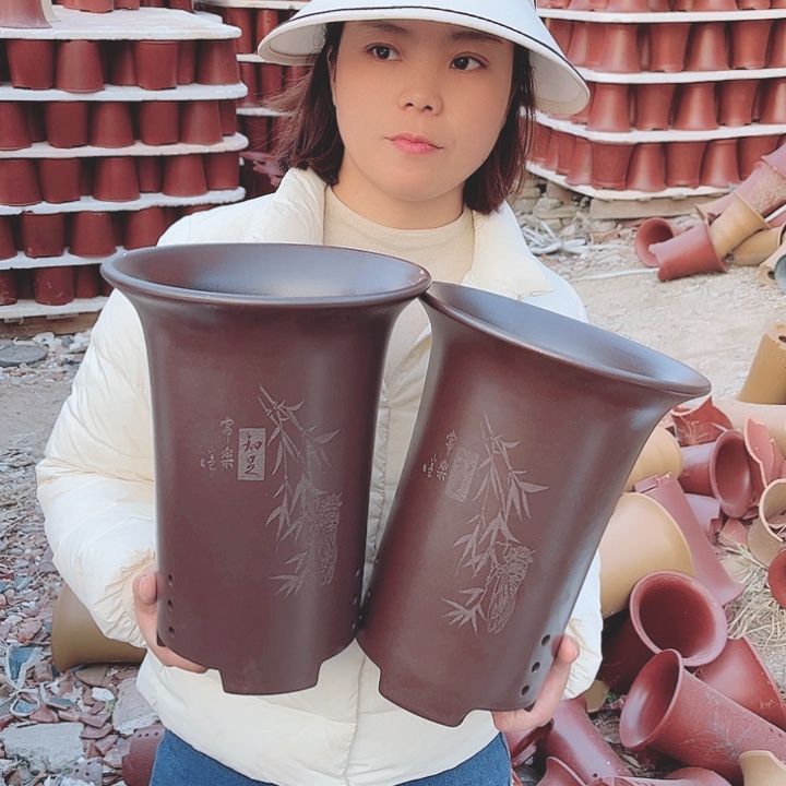 花盆紫砂宜兴紫砂精品花盆 