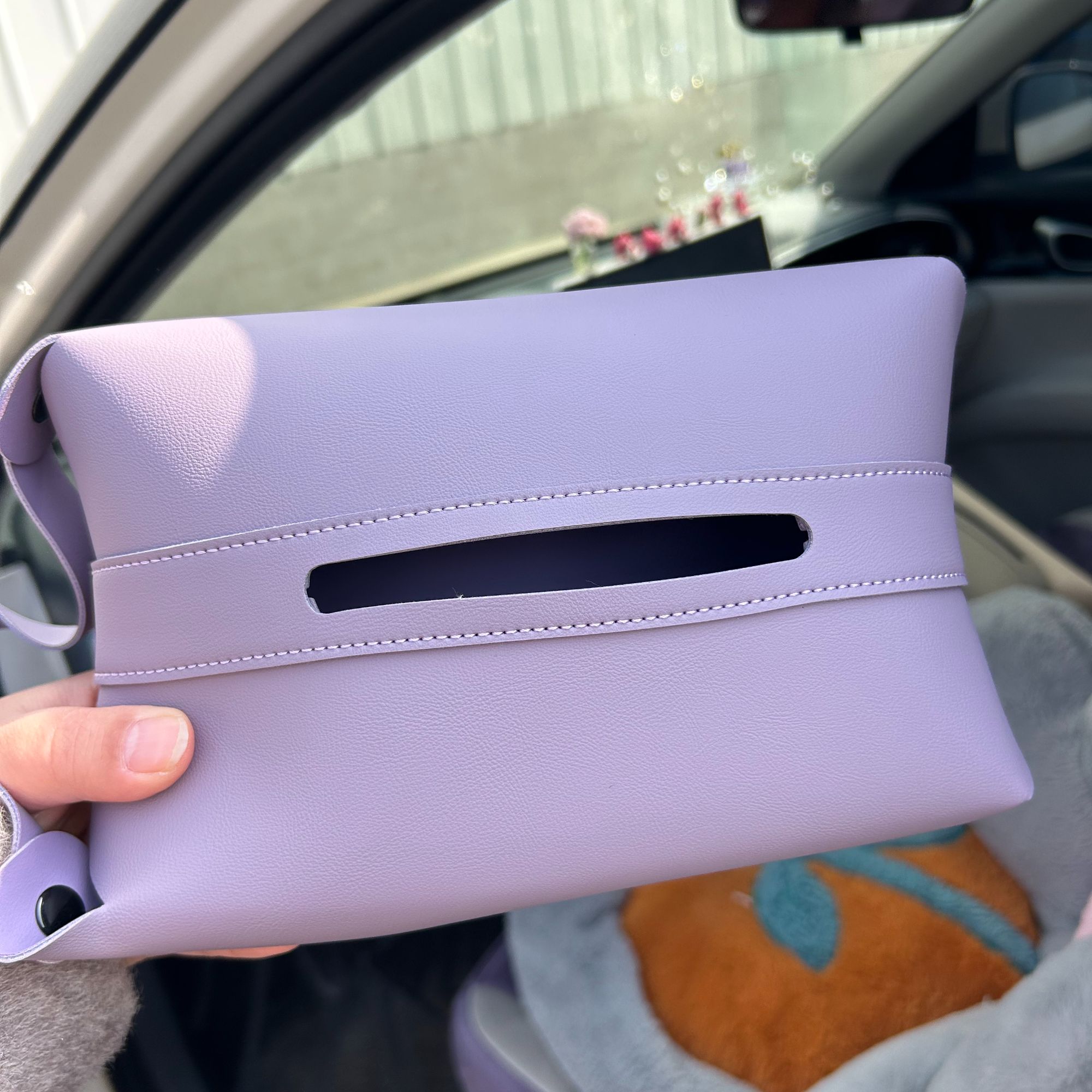 全新升级纳帕皮车载纸巾包座椅靠背纸巾包中控台仪表台纸巾包