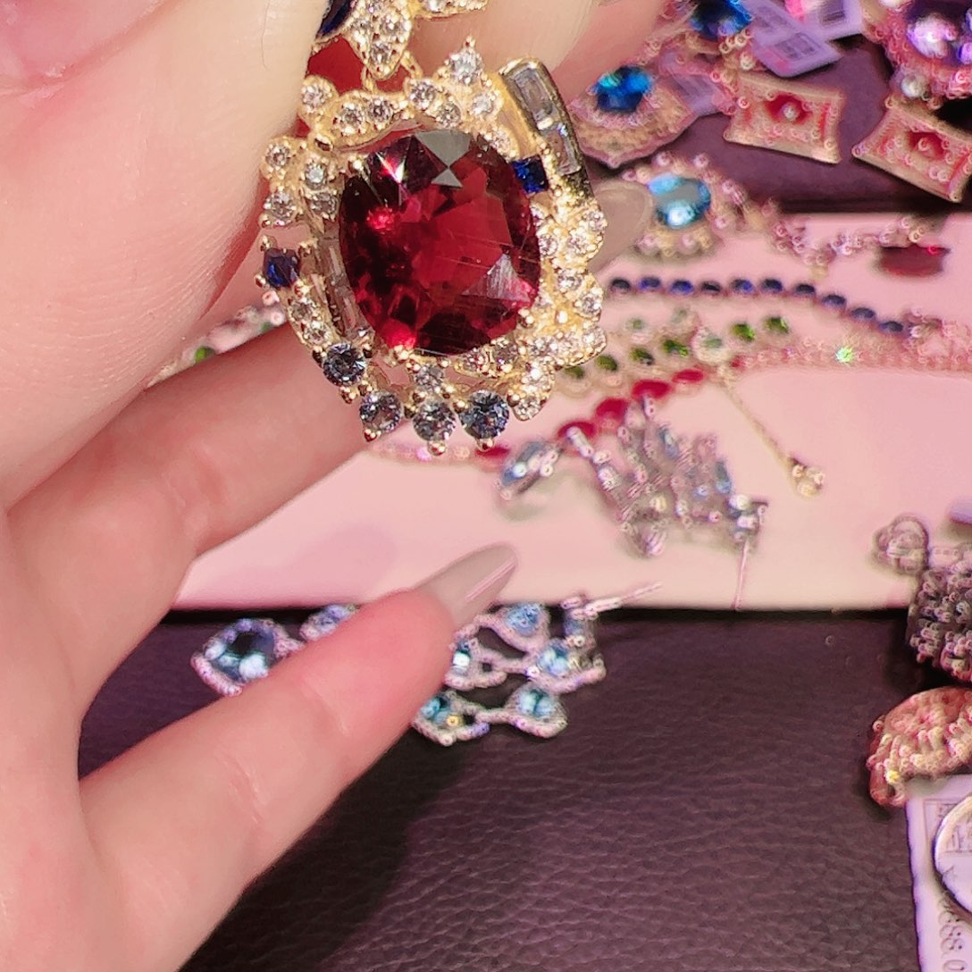 碧玺碧玺吊坠银S925镶嵌