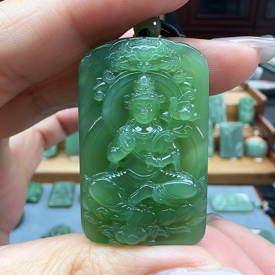 和田玉（碧玉）未镶嵌吊坠(不含链)