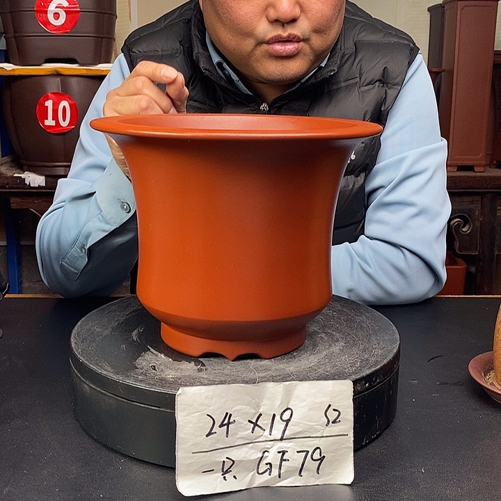 紫砂花盆货号一只GF79