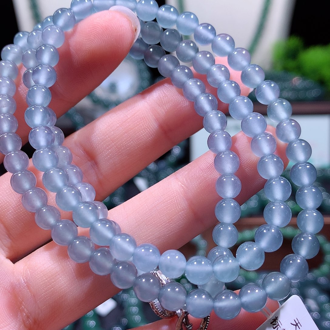 翡翠未镶嵌手链天然a货翡翠项链5.7